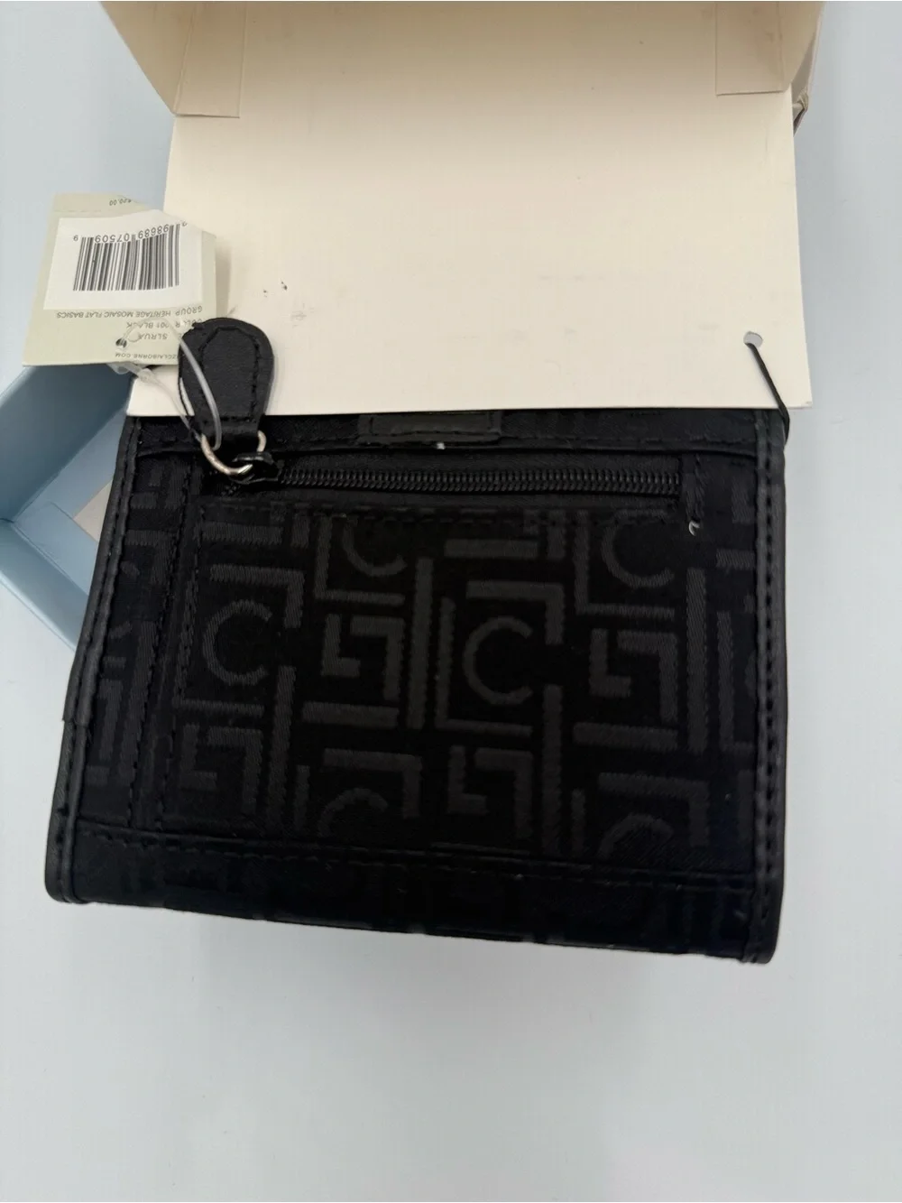 Liz Claiborne Black Women’s Trifold Wallet - Heritage Mosaic